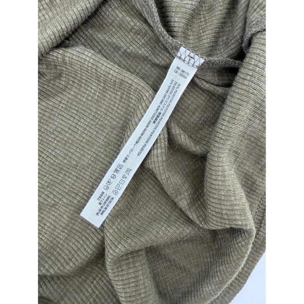 Intimately Free People Olive Green Ribbed Racerback Tank Top XS OB493397